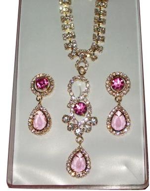 Pink Zircon Jewellery Set