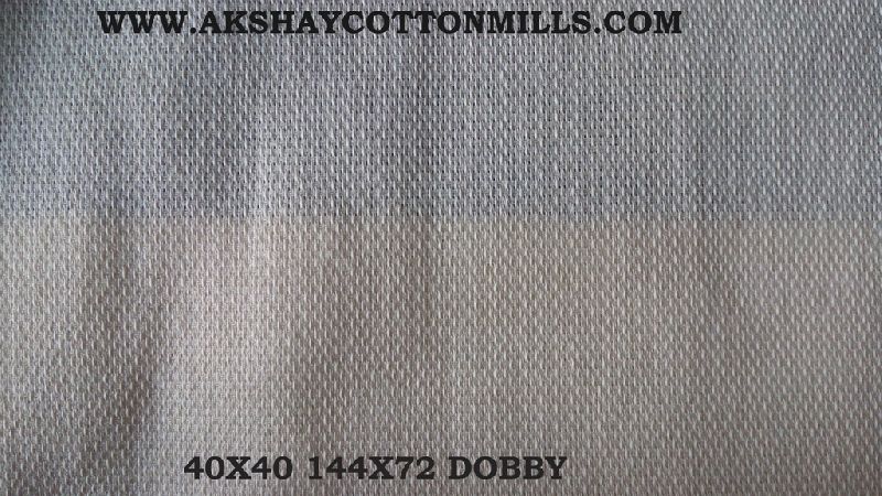 Quode Grey Cotton Fabric Dobby, Technics : Woven