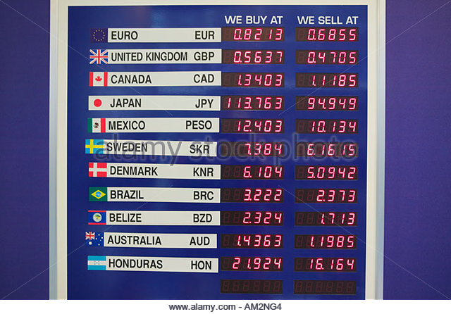 foreign exchange display board