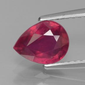 1 ct Pear Facet Red Ruby