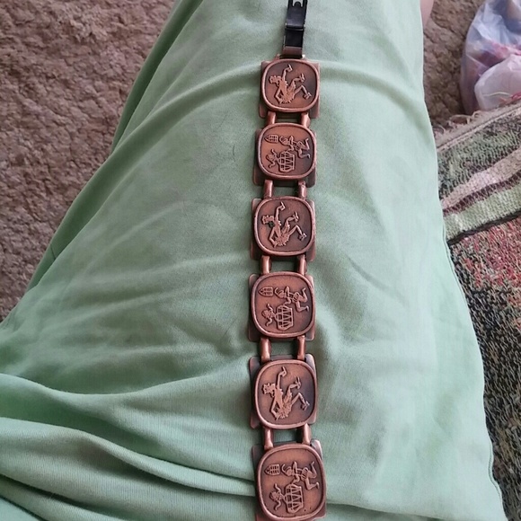 Ladies Used Copper Tribal Bracelet