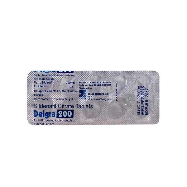 Delgra 200 Mg Tablets