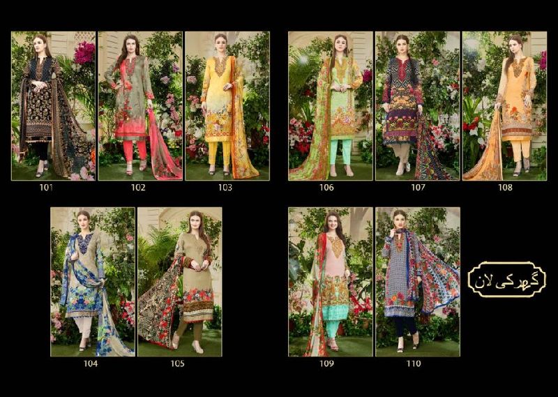 House of lawn muslin vol 1 premium lawn dupatta pakistani style suits collection