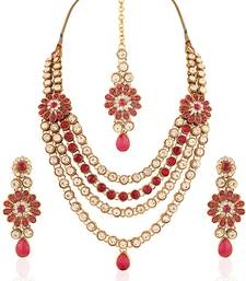 Gold Necklace Sets, Purity : 18crt