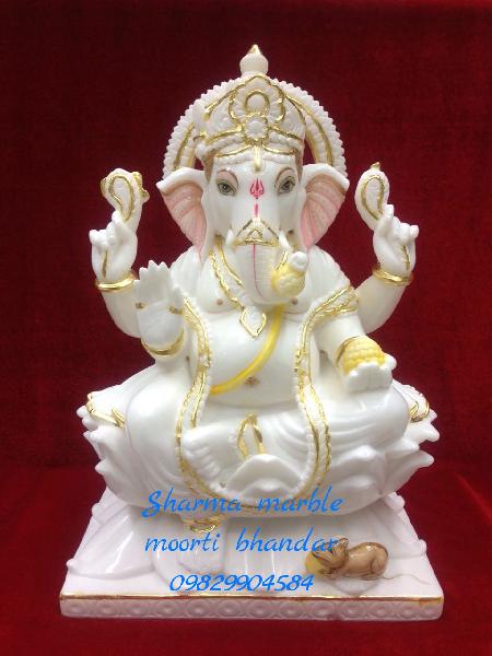 White Marble Ganesh Moorti