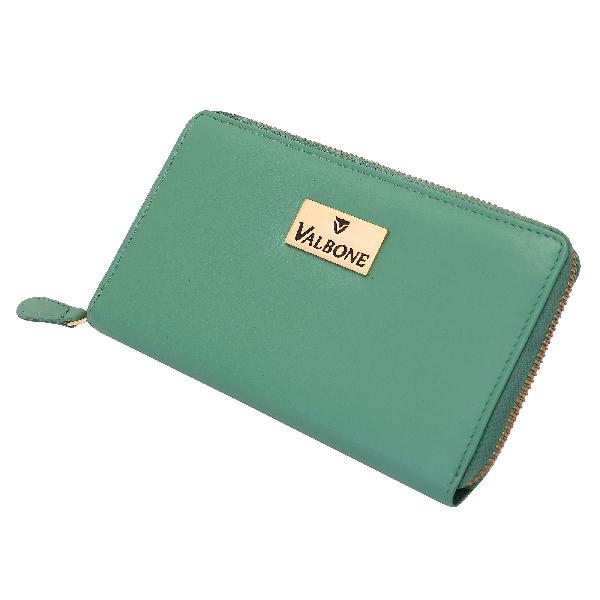 Green Womens Genuine Leather Wallets