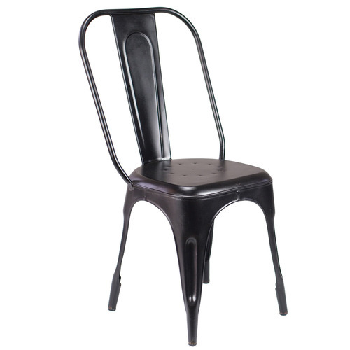 Rectangular Polished Black Color Metal Chair, for Garden, Home, Style : Antique