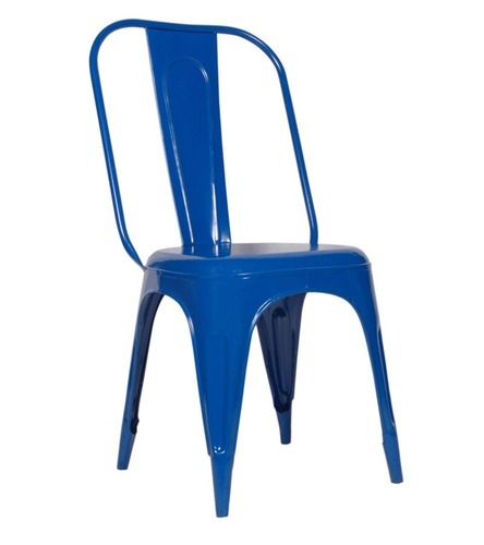 Dark Blue Color Metal Chair