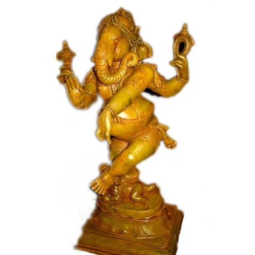 Carved Chrome Brass Ganesh Statue, for Home, Gifting, Religious Purpose, Packaging Type : Thermocol Box