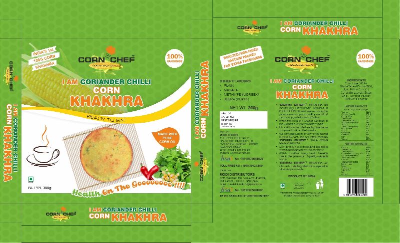 HAND MADE CORN KHAKHRA, Certification : ISO 22000:2005