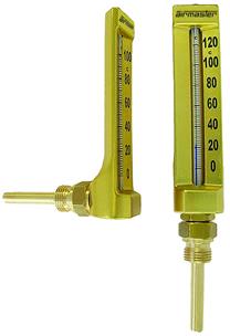 Industrial glass thermometer, for PIPING, TANKS, BI\OILERS AIR DUCTS.