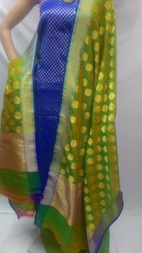 Unstitched Banarasi Hand Woven Suits
