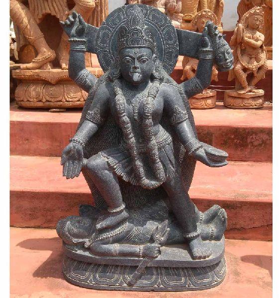 Crafts Odisha Blackstone Kali Mata Statue, for Garden/Home decoration