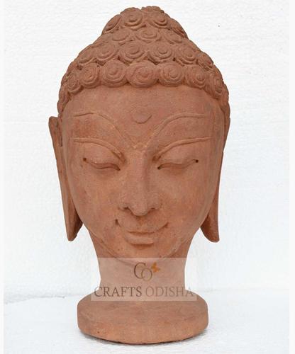 Sandstone Buddha head statue