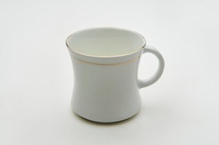 Plain Gold Collection Ceramic Mugs, Color : White