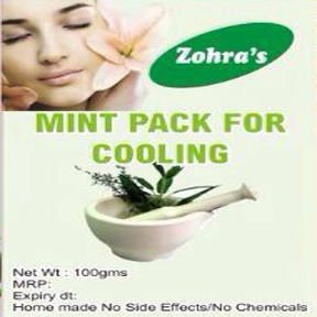 Zohras Mint Face Pack, for Parlour, Personal, Feature : Fighting Acne, Nice Aroma