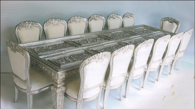 Silver Coated Dining Table Set