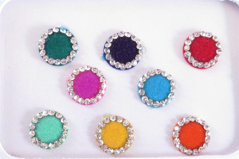 plain velvet bindis with stone out line
