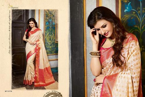 Printed fancy silk saree, Occasion : Bridal wear