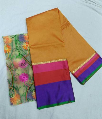 Handloom Silk Saree, Pattern : Plain