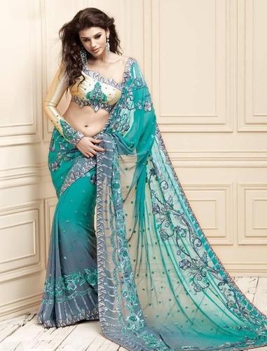 Ladies Party Wear Saree in Surat at best price by Rozy Sarees Pvt Ltd -  Justdial