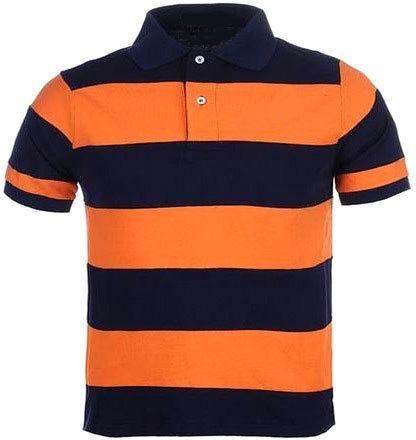 Stripes Mens Polo T-Shirt, Sleeve Type : Half sleeve