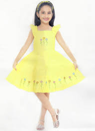 Plain Girls Cotton Frock, Occasion : Daily Wear, Party Wear