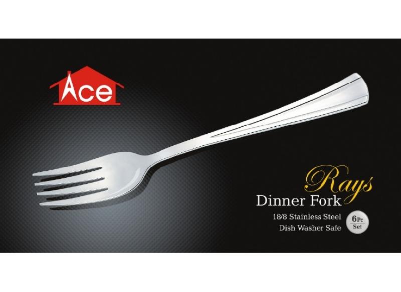 5306 Ace Ray\'s Dinner Fork 6 Pc. Set