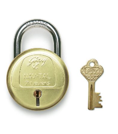 Godrej Nav-Tal Lock 7 Lever Hardened with 3 Keys