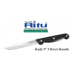 J-055 Ritu 9" Pointed Knife 3 Rivet Handle