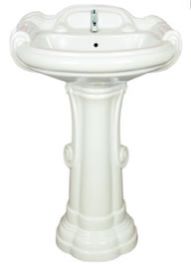 Big Sterling Pedestal Wash Basin