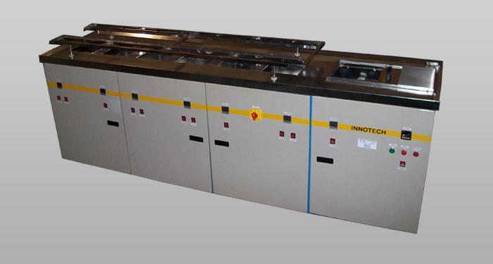 Manual multi stage ultrasonic cleaning system