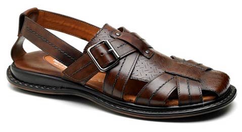 Mens genuine brown leather sandals slippers flip flops flats shoe handmade  India | eBay