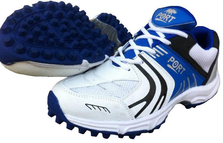 Port Unisex Rezzer White Cricket Shoes, Size : 5, 6, 7, 8, 9, 10, 11