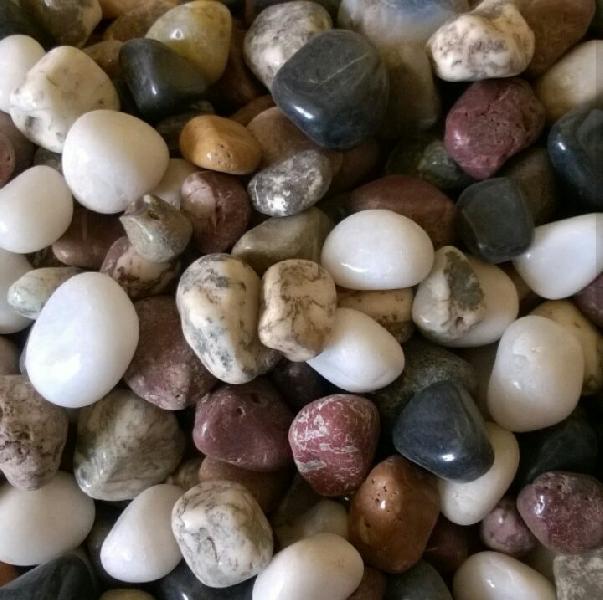 Mix colour polished  pebbles