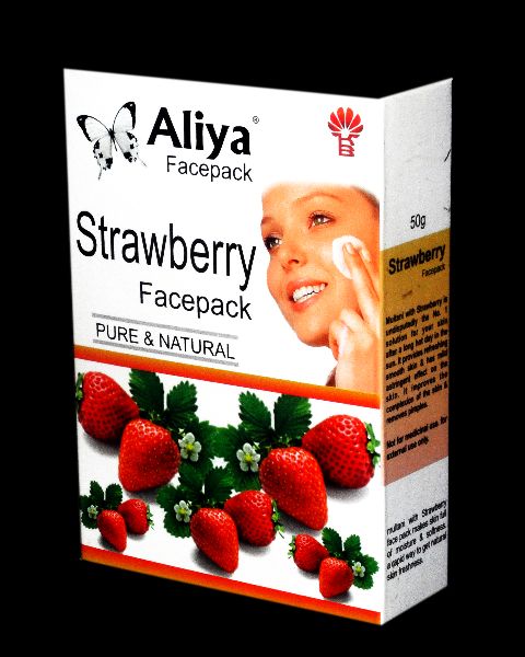Aliya Strawberry Facepack, Form : Powder
