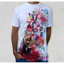 Mens Floral Printed Round Neck T-Shirts