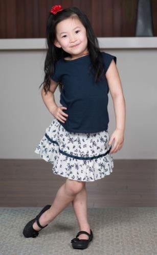 Girls Skirt Top Set