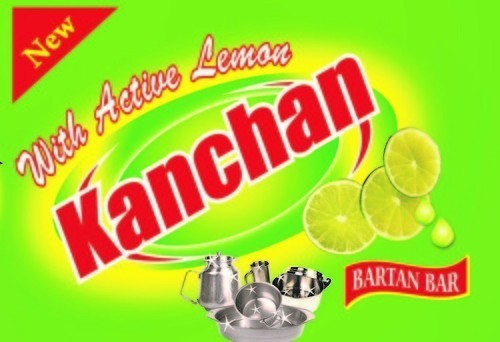 Kanchan Lemon Dishwash Bar, Shape : Rectangle