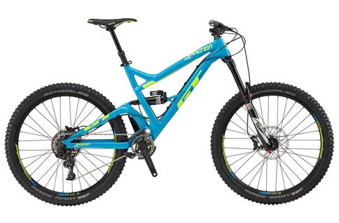 light blue mountain bike