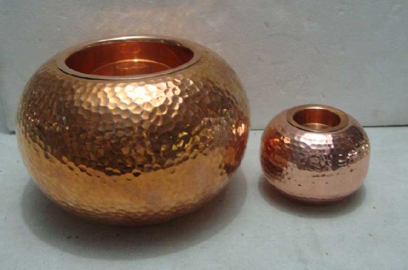 Copper Tea Light Candle Holder