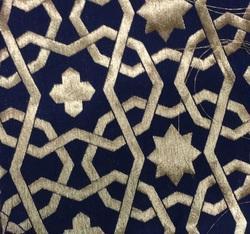 Star Printed Taffeta Silk Jacquard Fabric