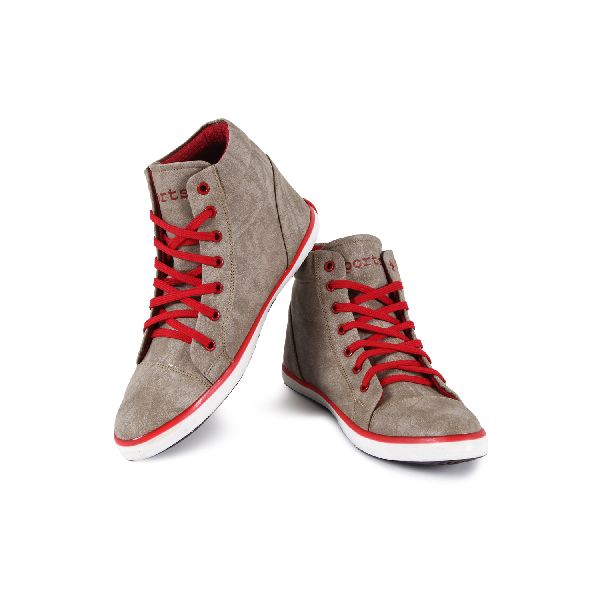 FLIPPI CANVAS GREY & RED MIX SHOES
