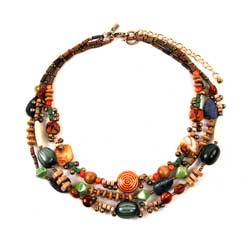 3 STRAND BEADED NECKLACE