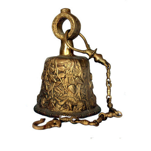 Brass Temple Bell with Chain