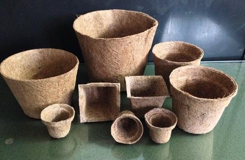 Coir Planting Pots/Baskets, Color : Brown or Golden Brown