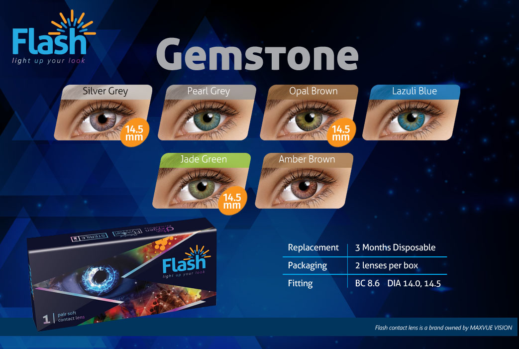 Contact Lens Flash Gemstone Series