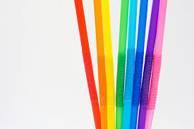 Multi Colored Plastic Drinking Straws