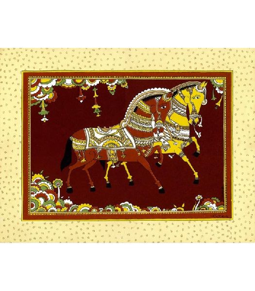 Rollicking Royal Mounts Art Prints On Silk