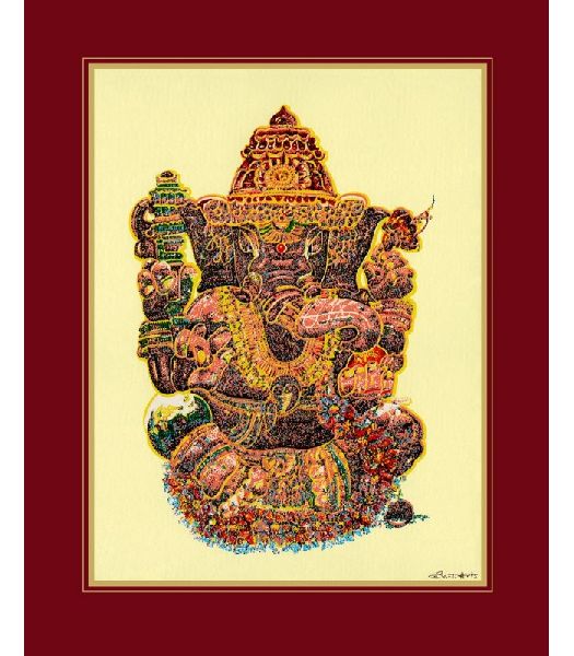Solitaire Vinayak Art Print On Paper, Size : 17 x 13